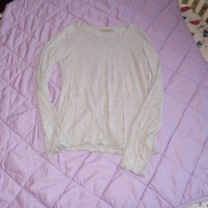 Gap Gray and White Striped Long Sleeved Shirt Small